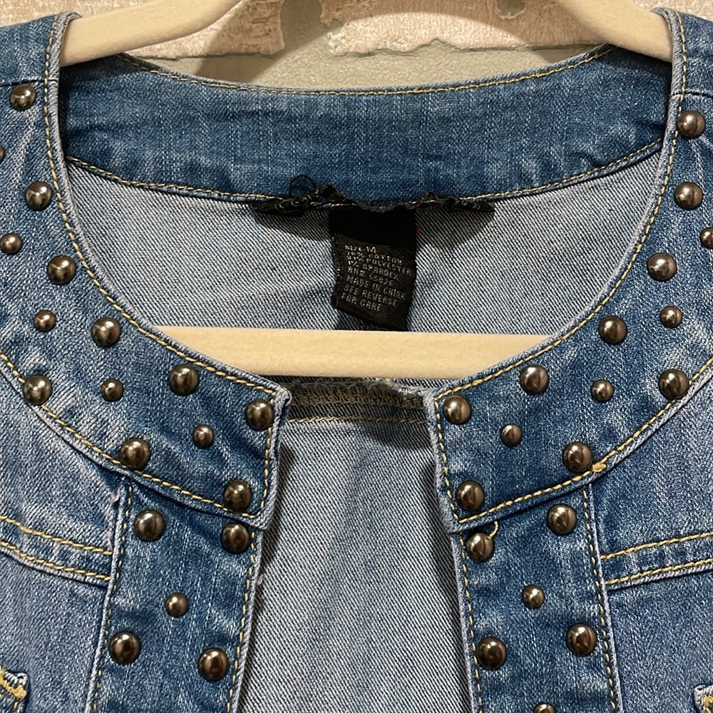 Baccini - Blue Denim - Studed Jacket - image 2